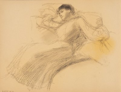 休憩中の女性 作： Albert Edelfelt