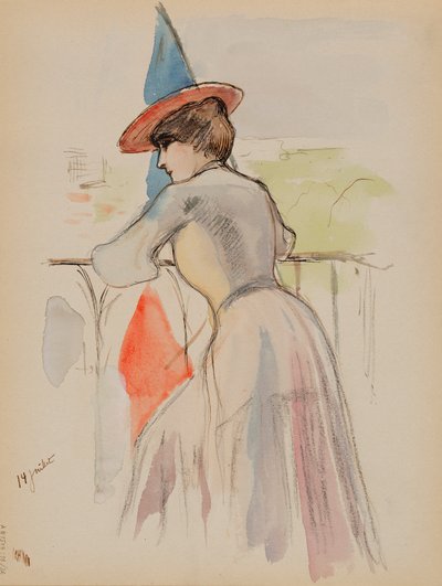 バルコニーの女性 作： Albert Edelfelt