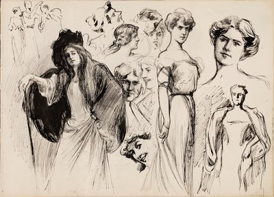 女性フィギュア 作： Albert Edelfelt