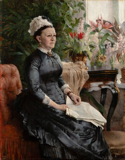 アンナ・シネブリチョフ夫人の肖像 作： Albert Edelfelt