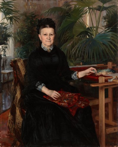 アンナ・シネブリチョフ夫人の肖像画 作： Albert Edelfelt
