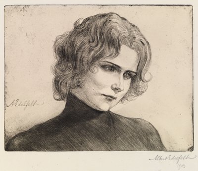 女優エッリ・グラーン＝ニスカの肖像；女優エッリ・グラーン＝ニスカ 作： Albert Edelfelt