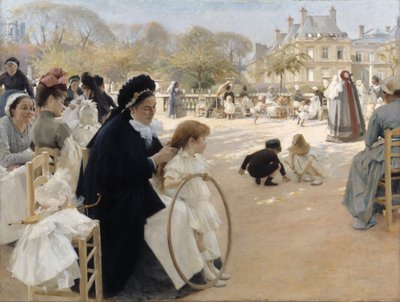パリのリュクサンブール公園 作： Albert Gustaf Aristides Edelfelt