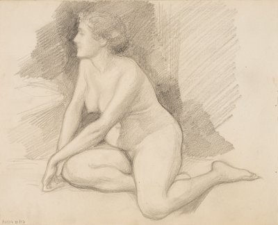 裸で座る 作： Albert Edelfelt