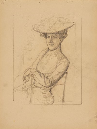 帽子をかぶった女性 作： Albert Edelfelt