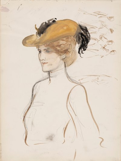 帽子をかぶった女性 作： Albert Edelfelt