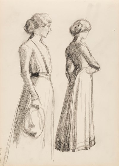 人の女性キャラクター 作： Albert Edelfelt