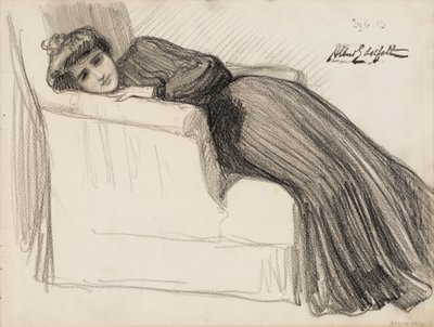 休憩中の女性 作： Albert Edelfelt