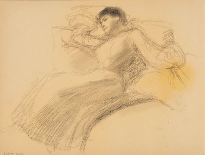 休憩中の女性 作： Albert Edelfelt