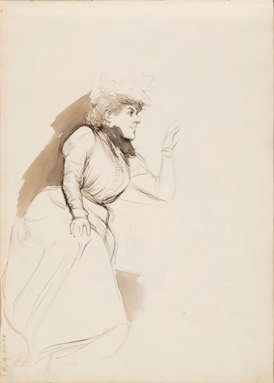 座る女（アイノ・アクテ） 作： Albert Edelfelt