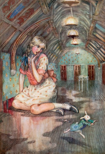 Ilustração para Alice no País das Maravilhas (litho colorida) 作： Albert Edward Jackson