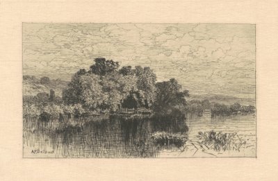 コネチカット州ウィンザーのミル池 作： Albert F. Bellows