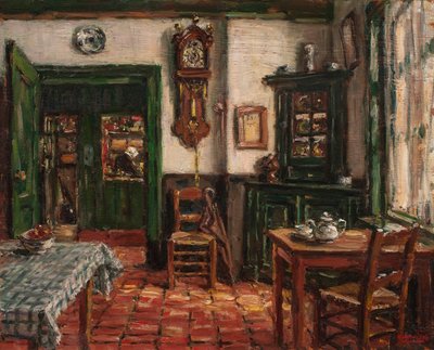 イン、ゼーラント（パネルに油彩） 作： Albert Geudens