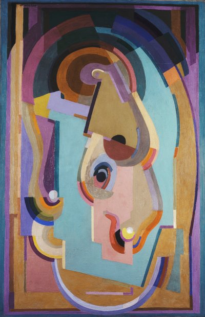 紫と緑のコンポジション；コンポジション・ヴァイオレット・エ・ヴェール 作： Albert Gleizes