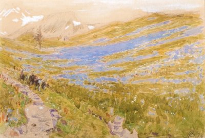 アルプスの眺め 作： Albert Goodwin