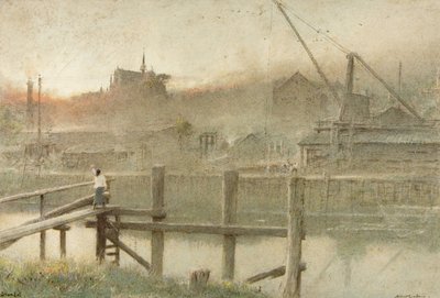 アランデル（水彩、ボディカラー、紙に鉛筆） 作： Albert Goodwin