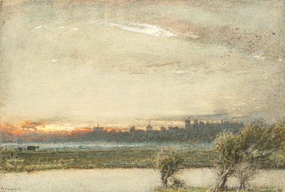 アランデル城、サセックス（水彩画） 作： Albert Goodwin