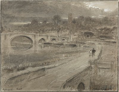 アイレスフォード、ケント州（水彩画） 作： Albert Goodwin