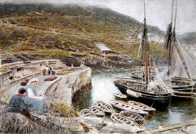 ボスキャッスル（水彩・ボディカラー・紙） 作： Albert Goodwin
