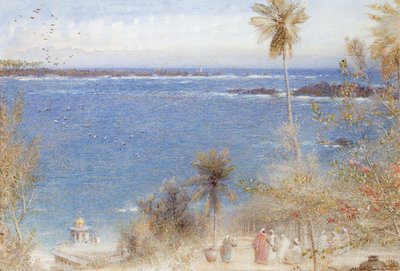 セイロンアイル、1905年（紙にトイレ） 作： Albert Goodwin