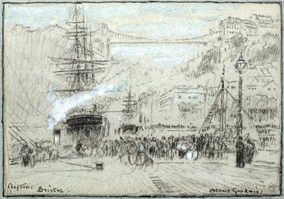 クリフトン、ブリストル（インク、チョーク、ボディカラー） 作： Albert Goodwin