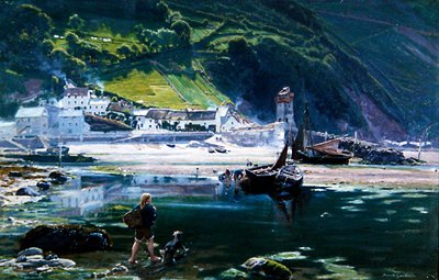 カウンティスベリー・ヒル、リンマス 作： Albert Goodwin