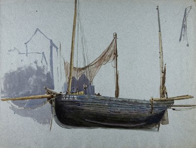 漁船57BX（水彩と色付きの紙のボディカラー） 作： Albert Goodwin