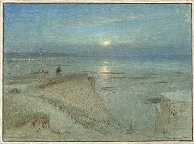 ギャレー・ヒル、消えゆく海岸線、ベックスヒル 作： Albert Goodwin