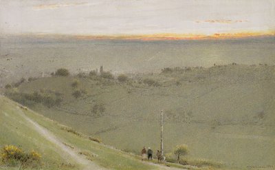グラストンベリー、1924-25 作： Albert Goodwin