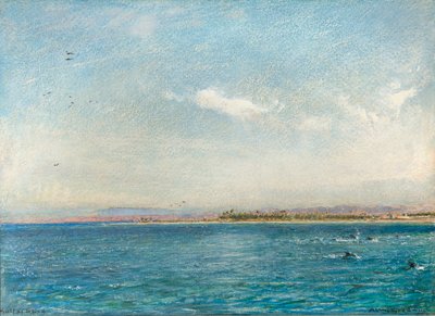 スエズ湾（ボディカラーによる水彩画） 作： Albert Goodwin