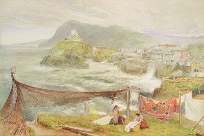 イルフラクーム、デボン、ヒルズバラに向かって 作： Albert Goodwin