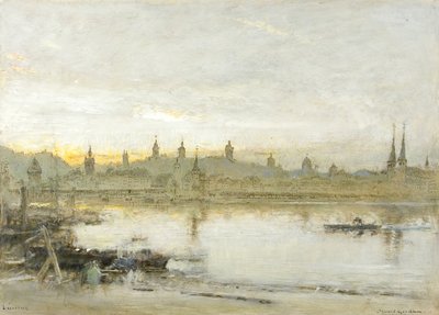 ルツェルン（紙に油、ペン、インク） 作： Albert Goodwin