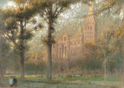 ソールズベリー（油彩、水彩、ボディカラー、色画用紙） 作： Albert Goodwin
