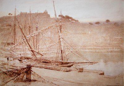 マヨルカ島、ソラー港、静寂 作： Albert Goodwin