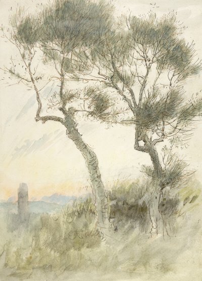 2本の木の研究 作： Albert Goodwin