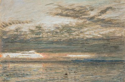 海に沈む夕日 作： Albert Goodwin