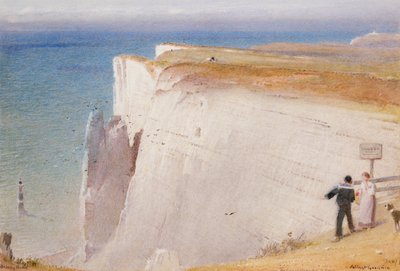 The Coastguards Story、Beachy Head、1908-09（wc） 作： Albert Goodwin