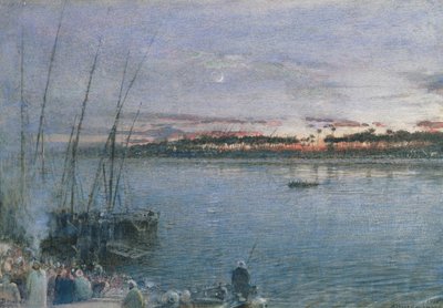 ナイルフェリーBoulac：ナイルフェリー 作： Albert Goodwin