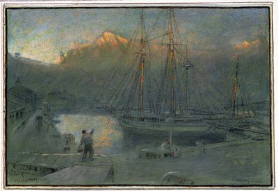 マヨルカ島ソラ港 作： Albert Goodwin