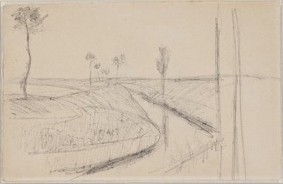 深く広い溝や水路のある景観 作： Albert Gottschalk