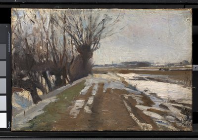 冬の風景。 コペンハーゲン近郊のウッタースレウ 作： Albert Gottschalk
