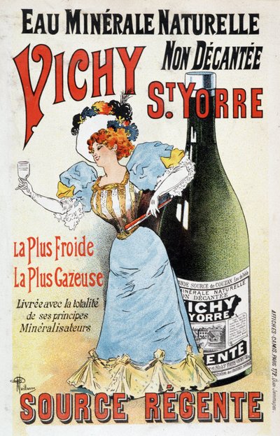 ミネラルウォーター「Vichy St Yorre」の広告 - Albert Guillaume (1873-1942), v.1895 作： Albert Guillaume