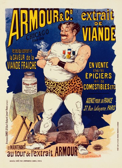 Armor & Co. 肉エキス、1891 年。 作： Albert Guillaume