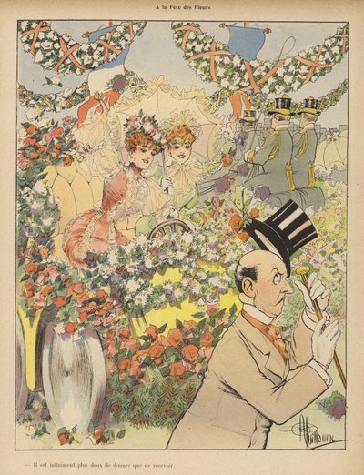花の宴にて（カラーリトグラフ 作： Albert Guillaume