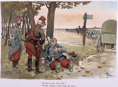30メートルの距離 - アルベール・ギヨーム（1873-1942）の「軍事アルバム」（1900年頃）より 作： Albert Guillaume