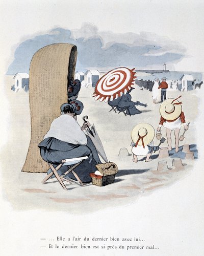 Etoile de mer "のビーチシーン。A. ギョーム。エディション・シモニス・エンピス、パリ 作： Albert Guillaume