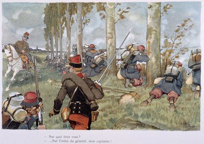 行動中-アルベール・ギョーム（1873-1942）の「軍事アルバム」より 1900年頃 作： Albert Guillaume