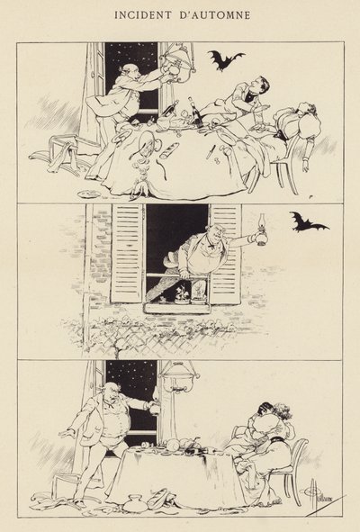 秋の事件 作： Albert Guillaume