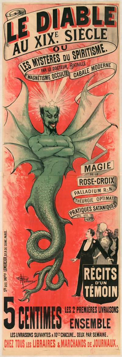 バタイユ博士による19世紀の悪魔または心霊術の謎、c。 1895年。 作： Albert Guillaume