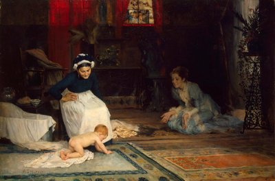 保育園で」、1885年。 作： Albert Gustaf Aristides Edelfelt